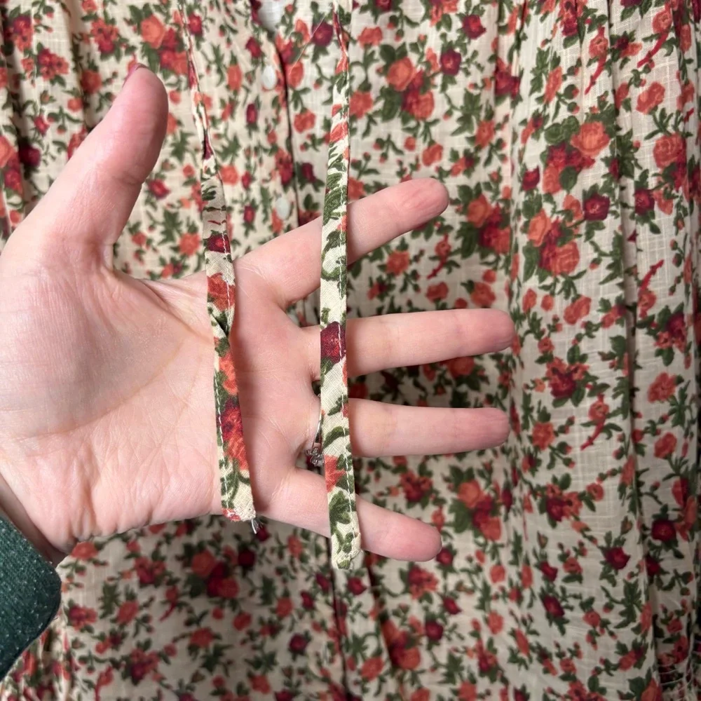 Free People Floral Meant to Be Romantic Blouse